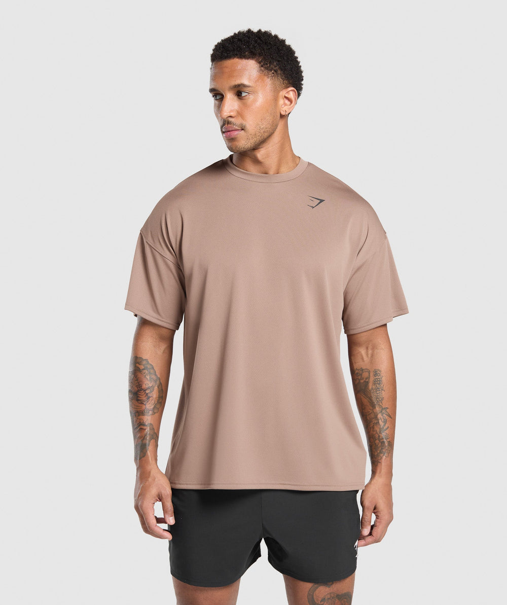 Oversized Performance T-Shirt - Mocha Mauve