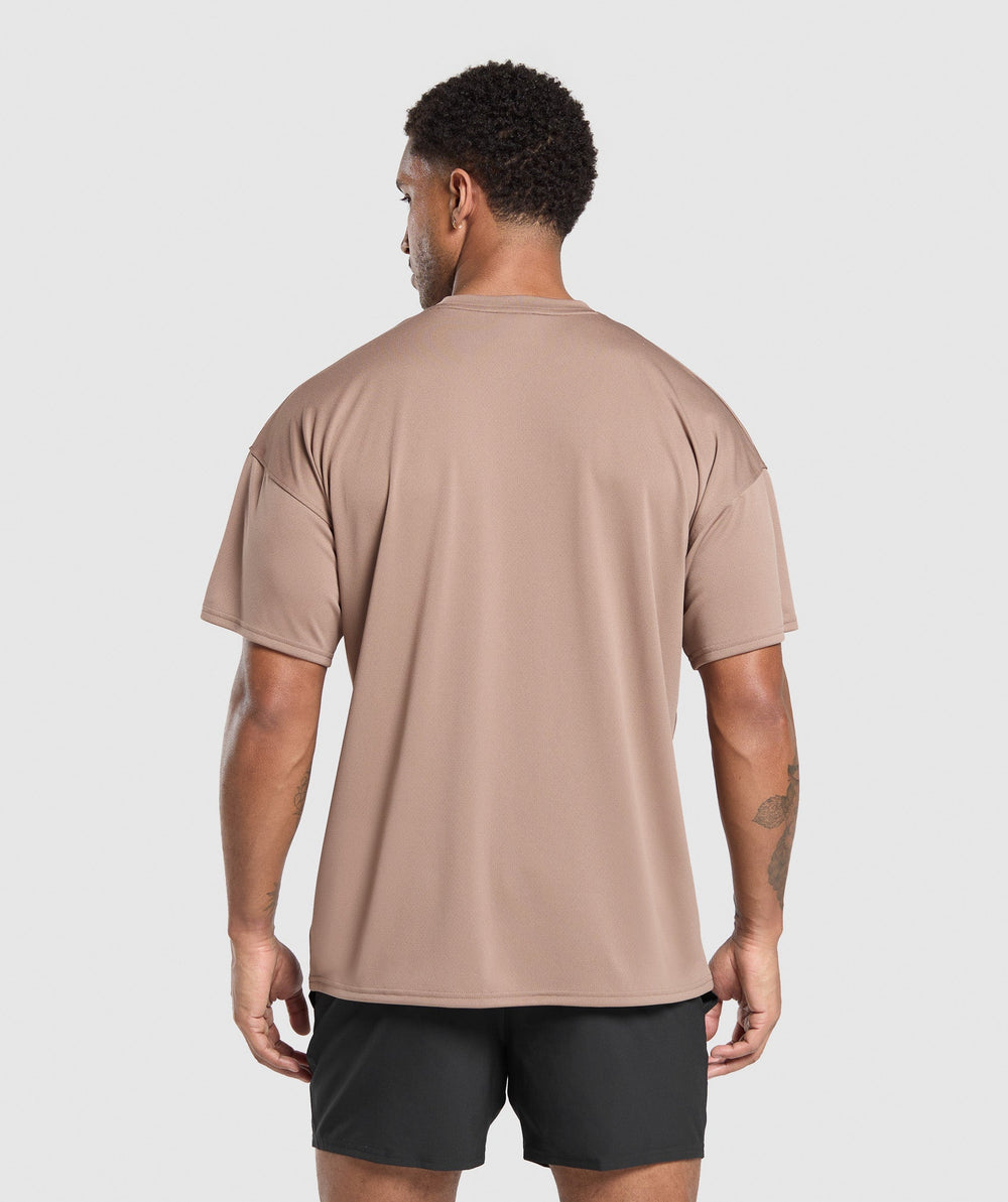 Oversized Performance T-Shirt - Mocha Mauve