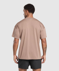 Oversized Performance T-Shirt - Mocha Mauve