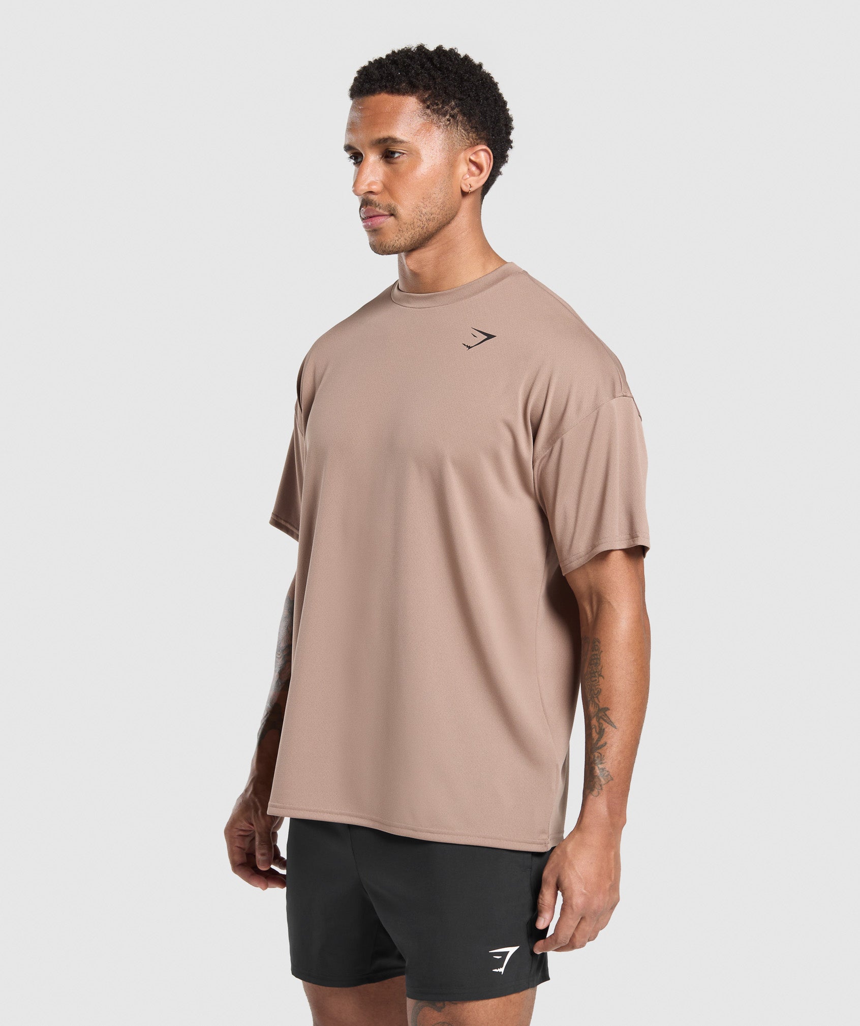 Oversized Performance T-Shirt - Mocha Mauve