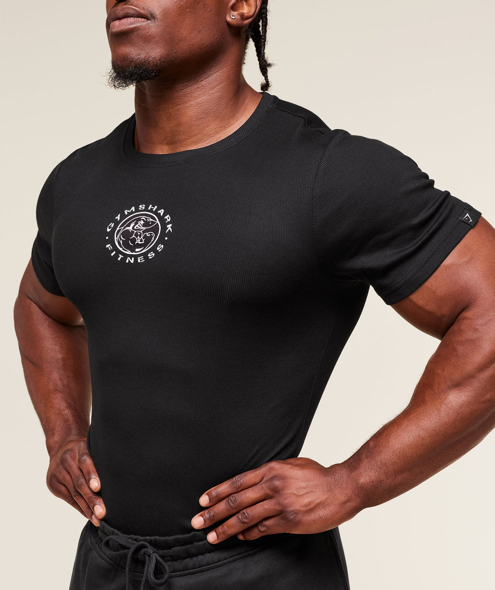 Legacy Ribbed T-Shirt - Black