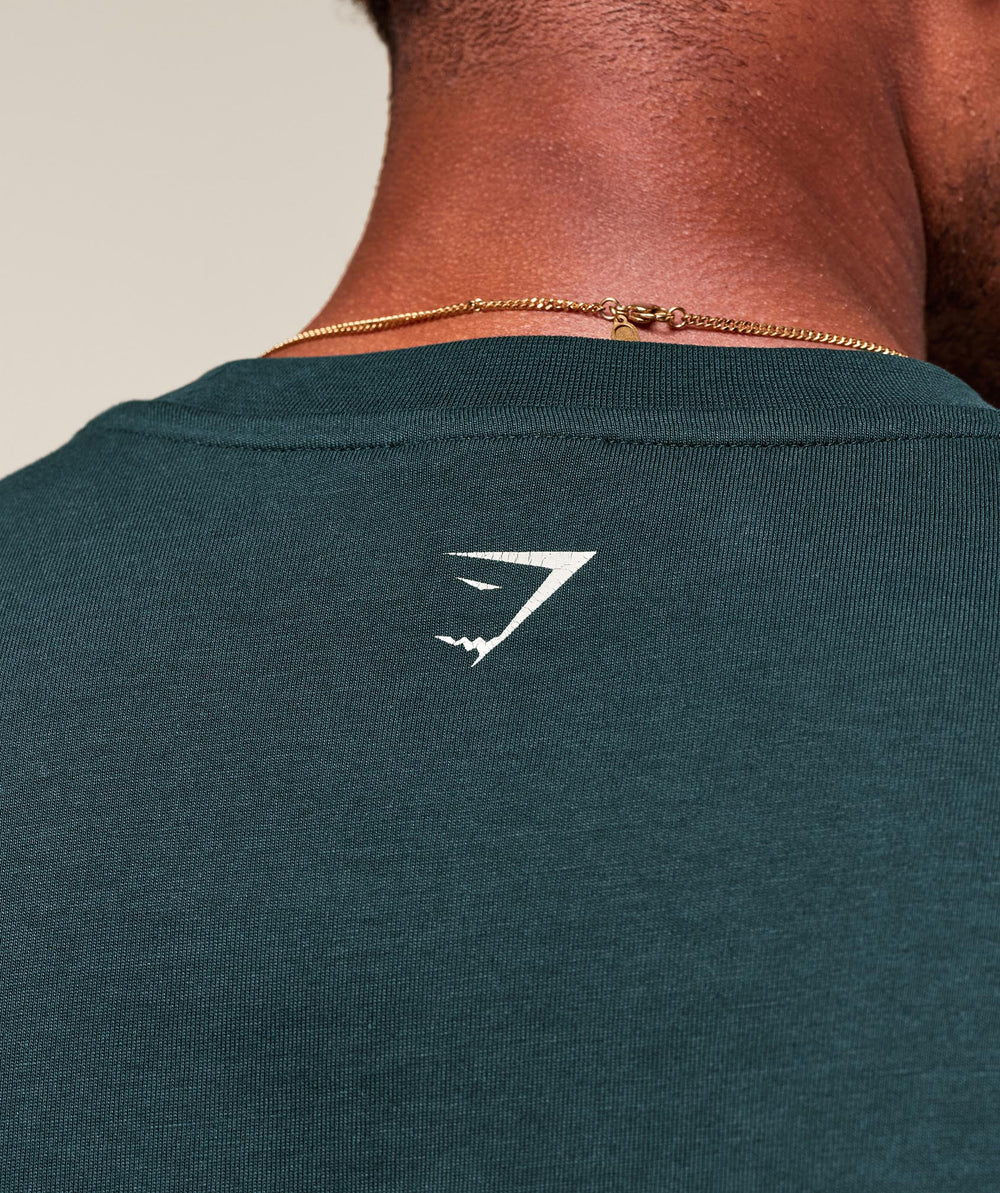 Worn Graphic T-Shirt - Deep Petrol Blue