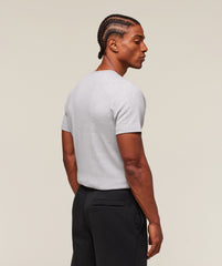 Premium Ribbed T-Shirt - Light Grey Core Marl