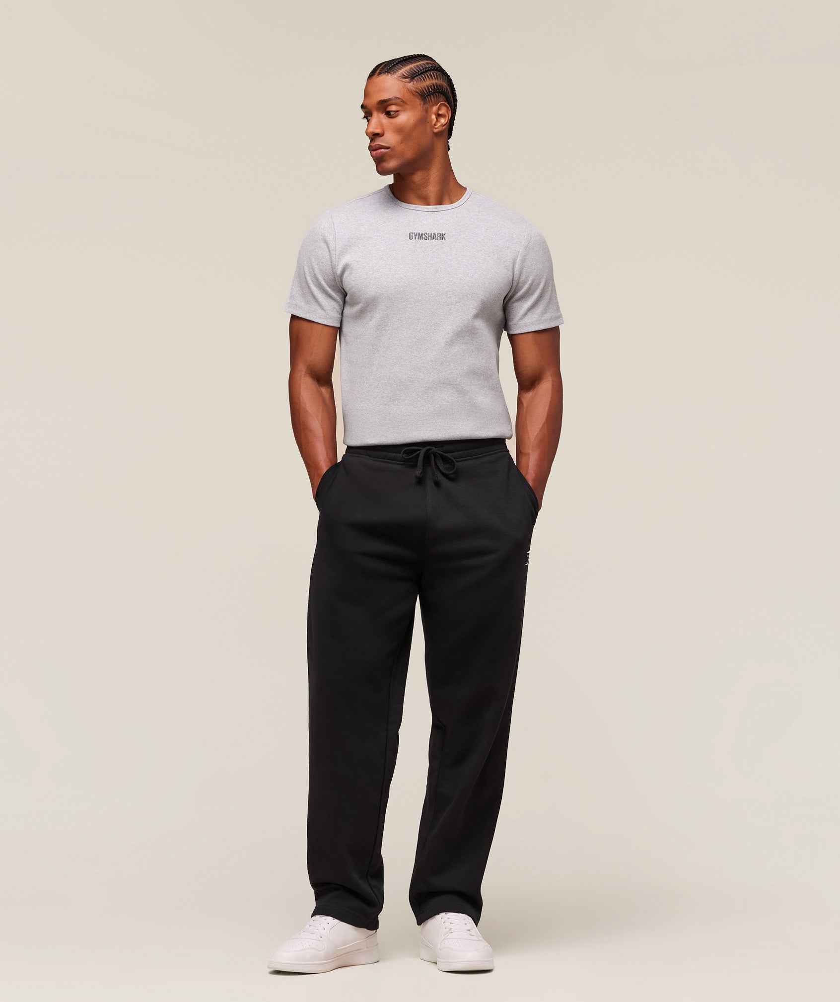 Premium Ribbed T-Shirt - Light Grey Core Marl