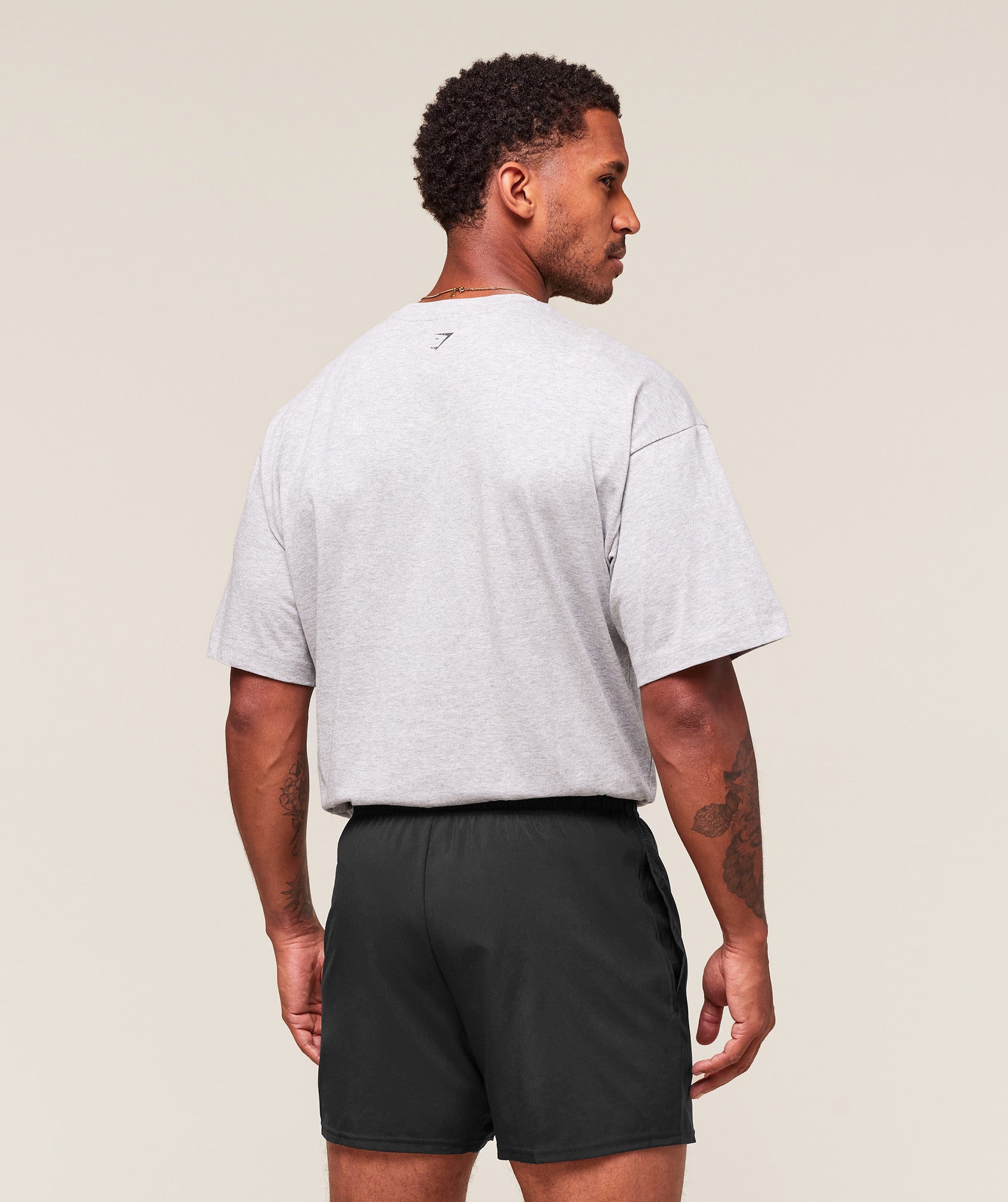 Worn Graphic T-Shirt - Light Grey Core Marl
