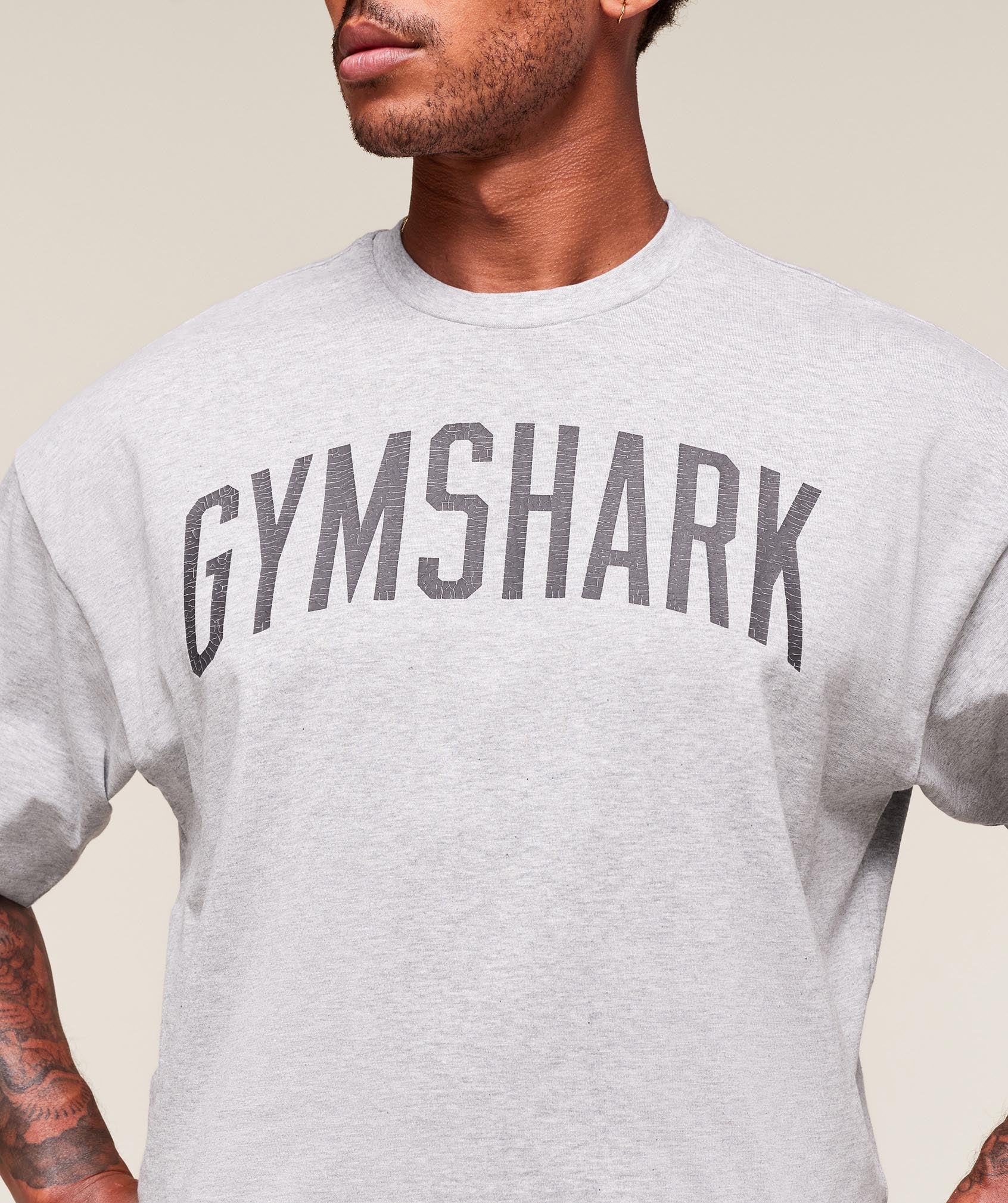 Worn Graphic T-Shirt - Light Grey Core Marl