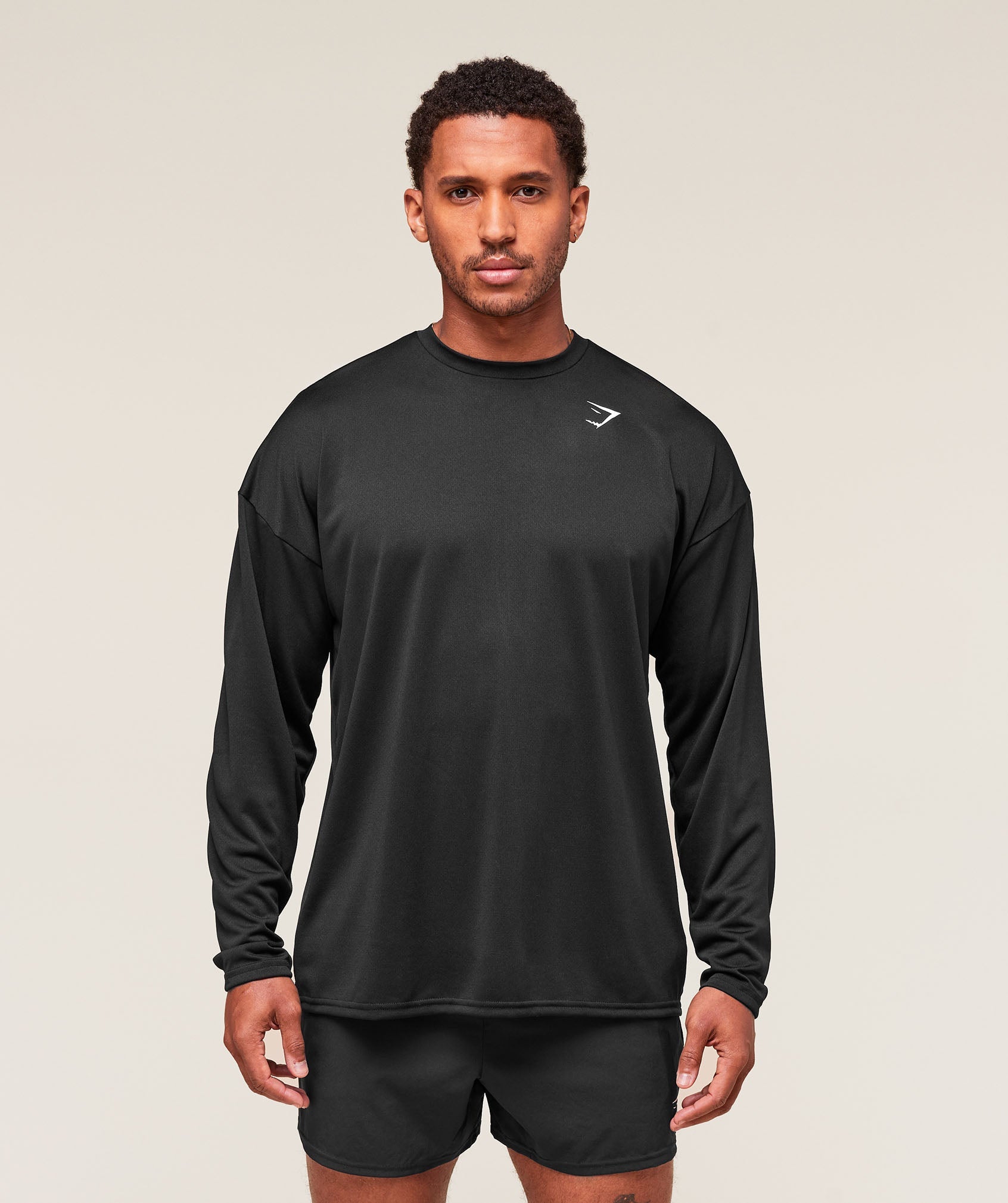 Arrival Oversized Long Sleeve T-Shirt - Black