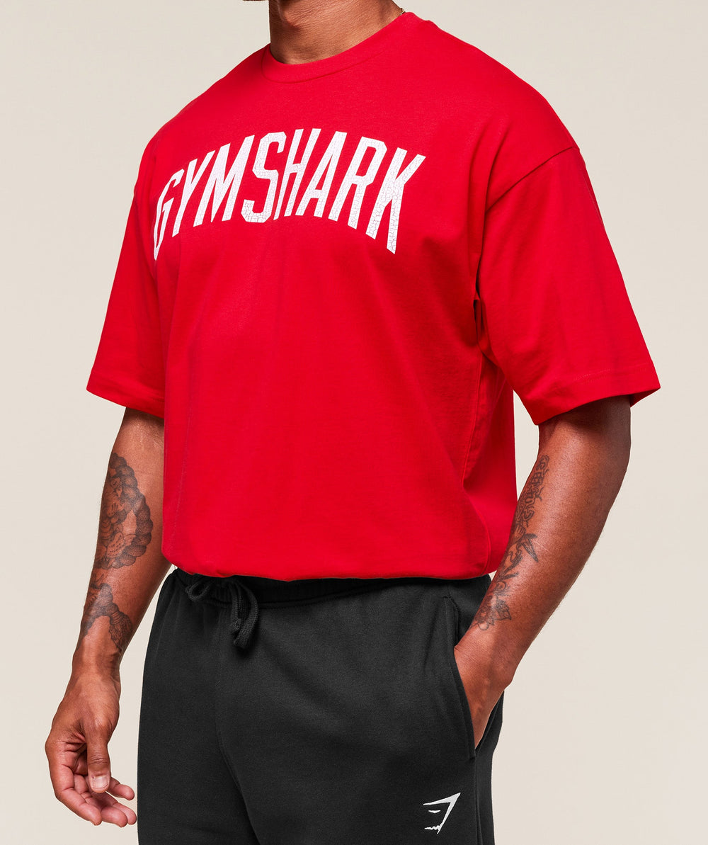 Worn Graphic T-Shirt - Athletic Red