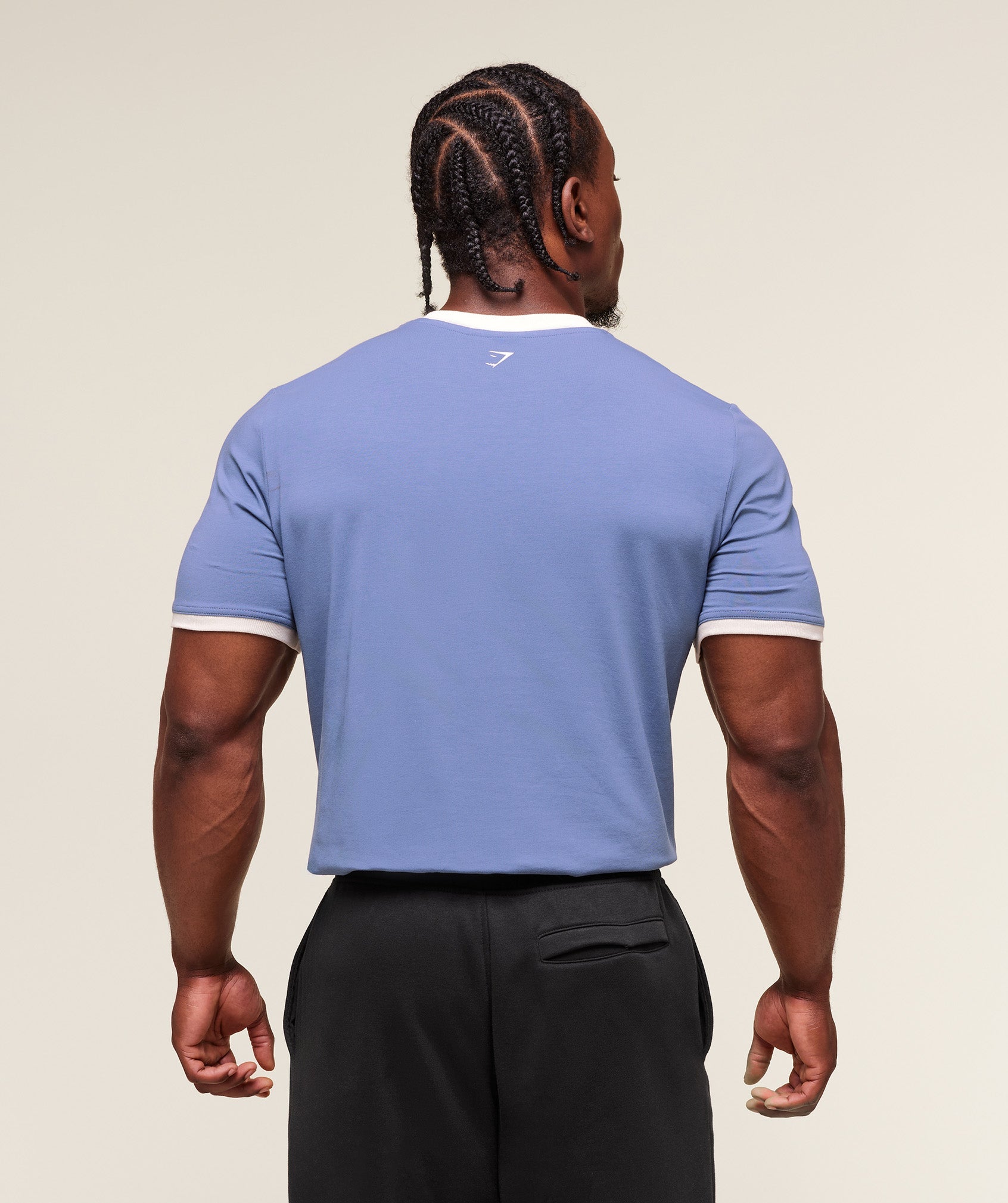 XXL Strength Dept Ringer T-Shirt - Worn Blue