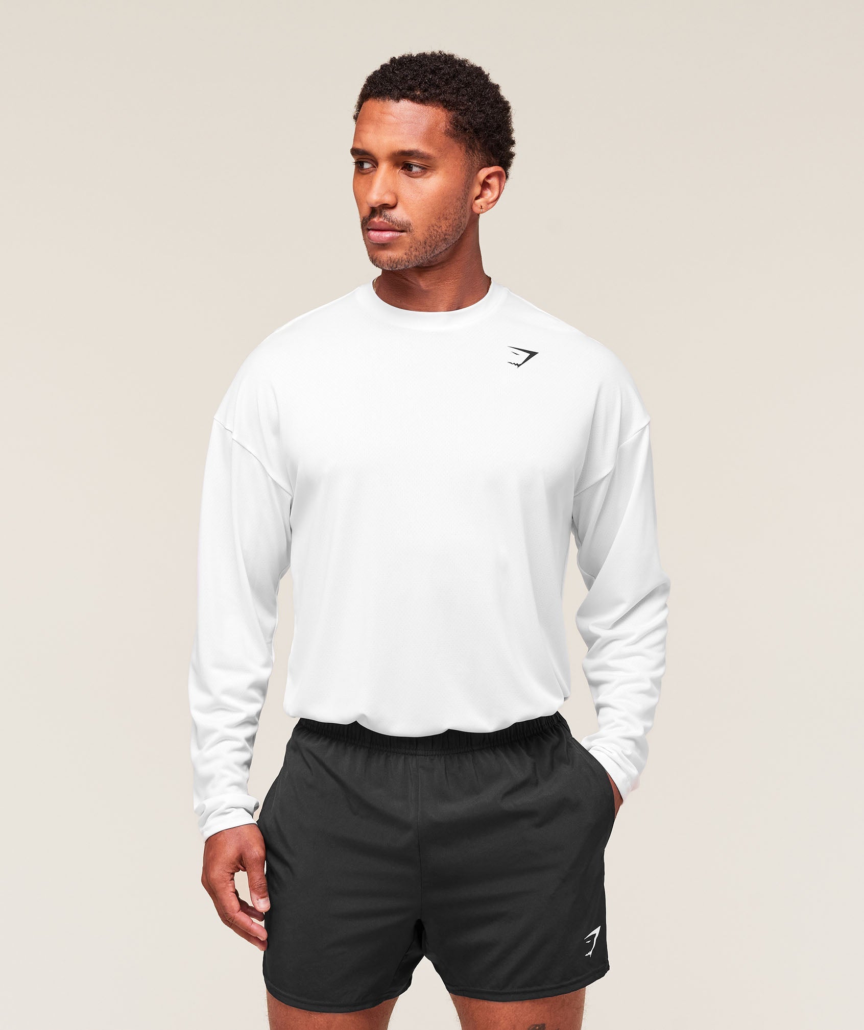 Arrival Oversized Long Sleeve T-Shirt - White