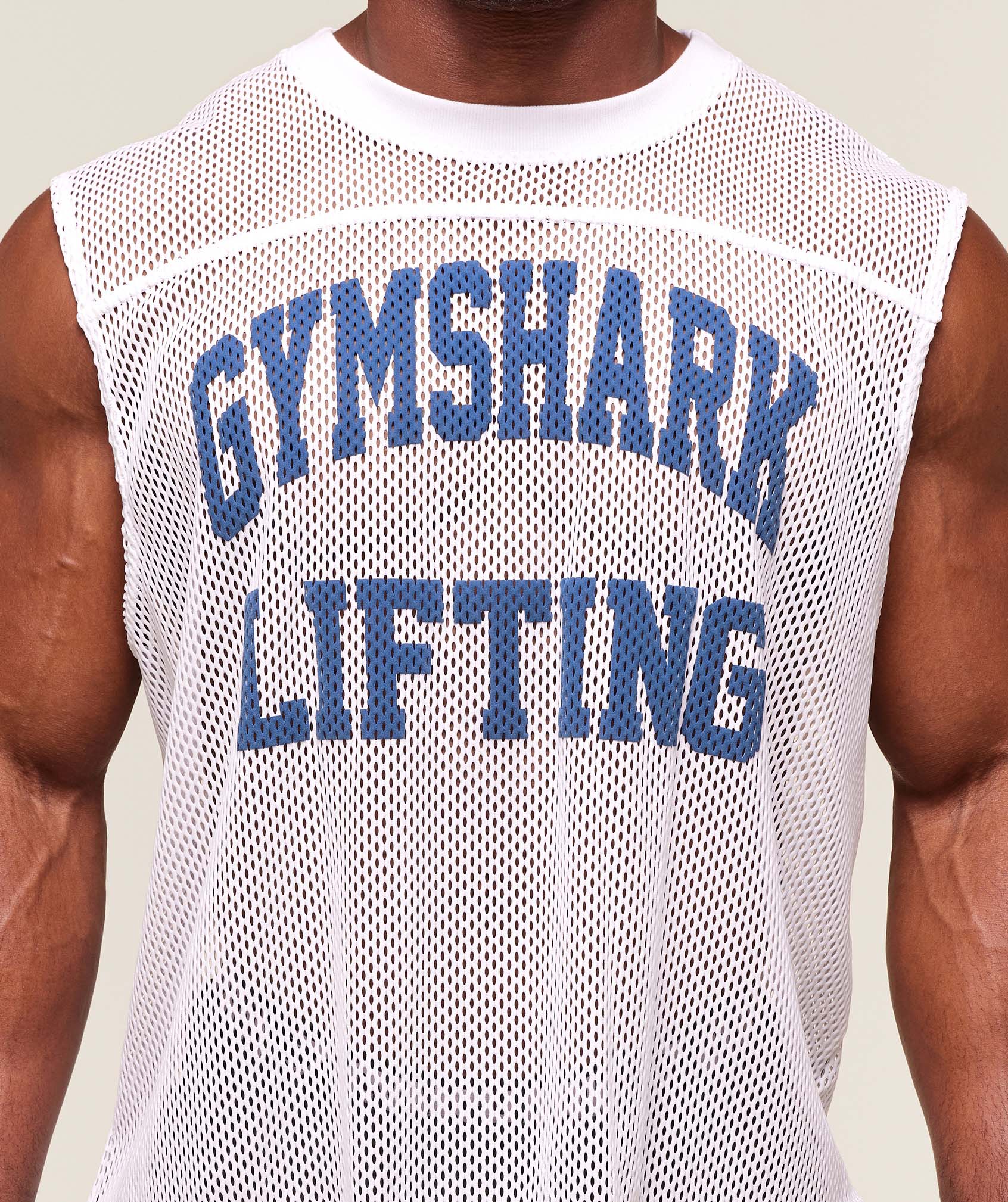 Mesh Oversized Tank - White