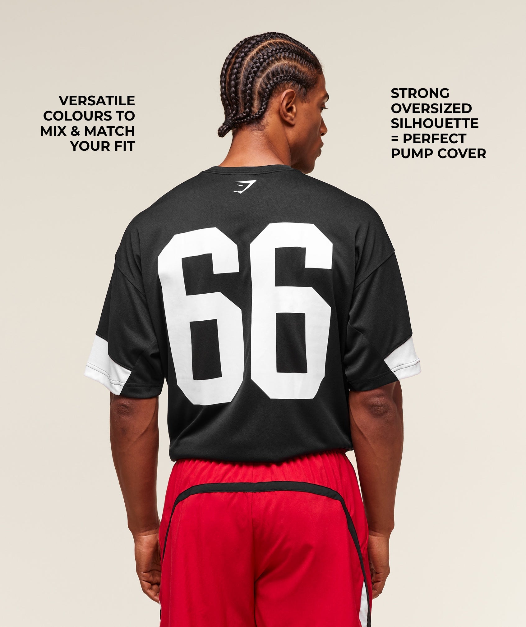 Varsity Oversized T-Shirt - Black