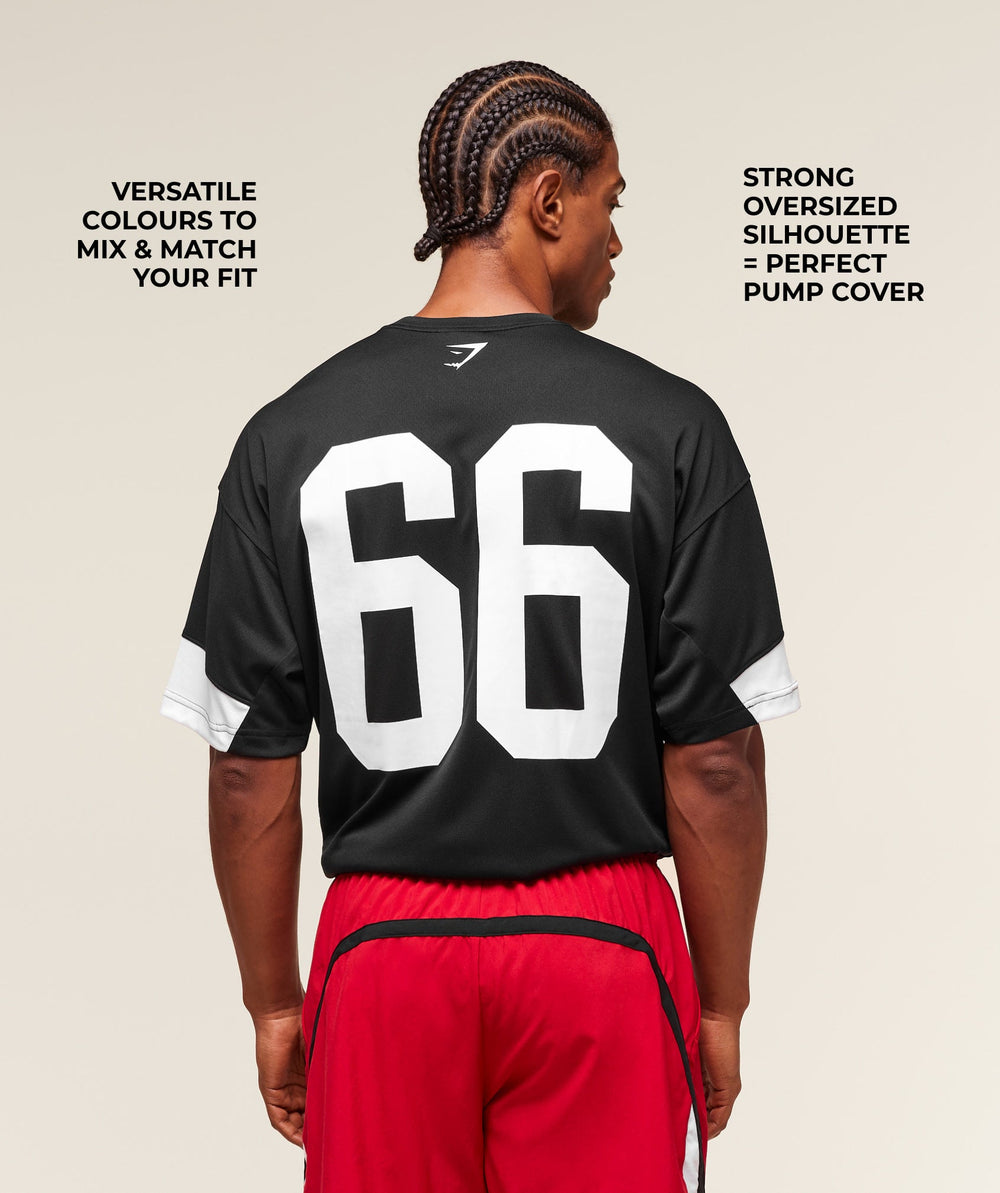 Varsity Oversized T-Shirt - Black