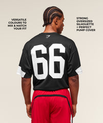 Varsity Oversized T-Shirt - Black
