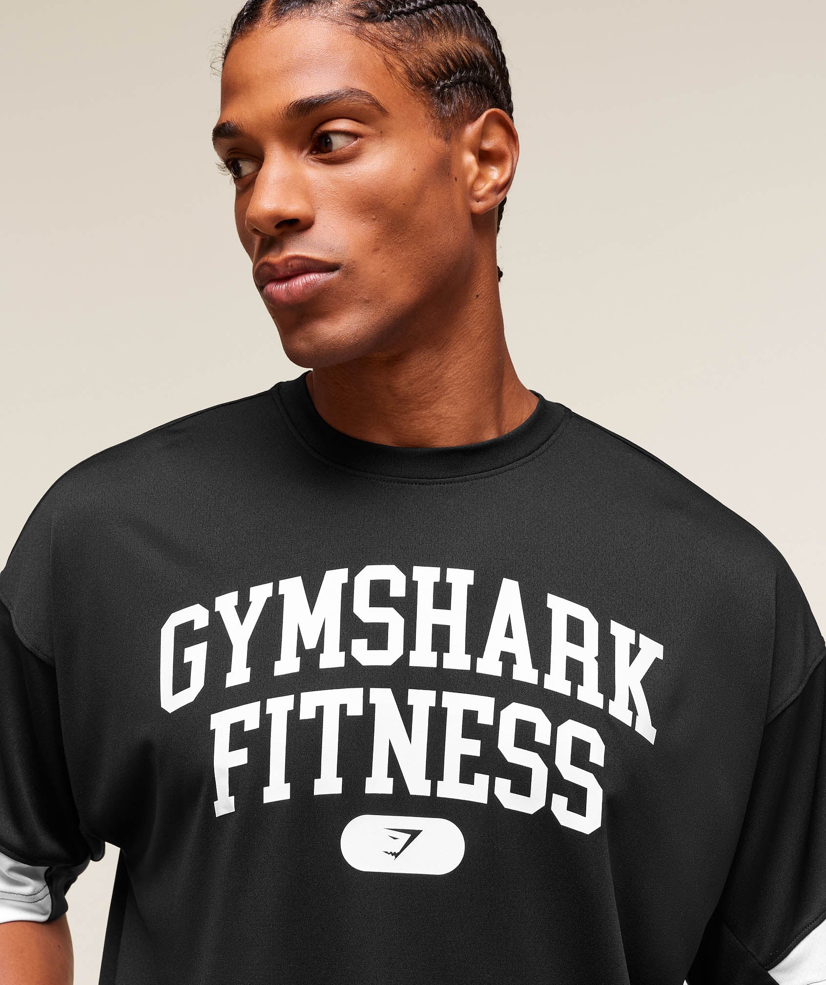 Varsity Oversized T-Shirt - Black