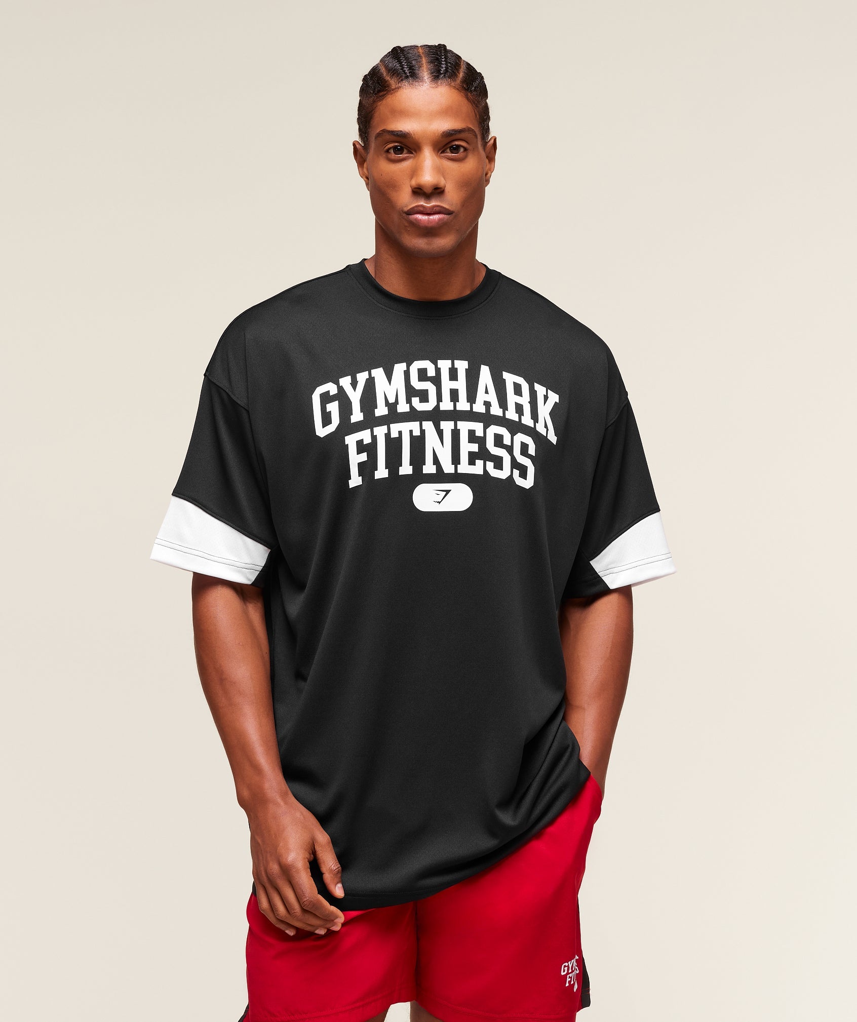 Varsity Oversized T-Shirt - Black
