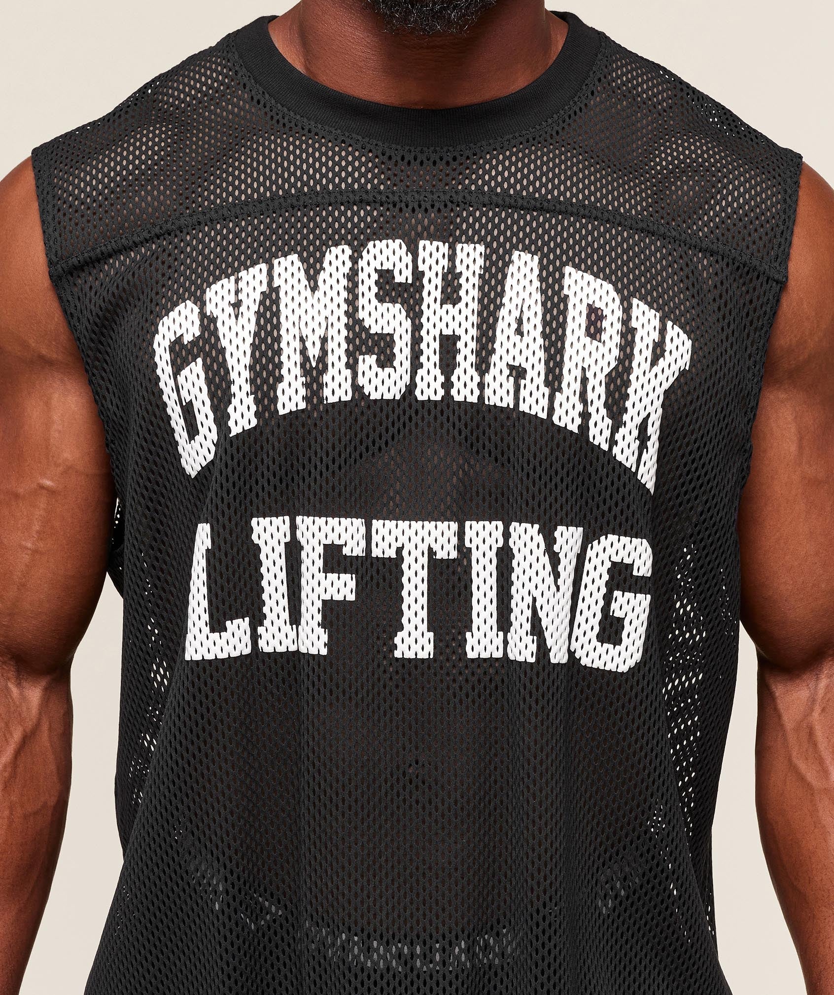 Mesh Oversized Tank - Black
