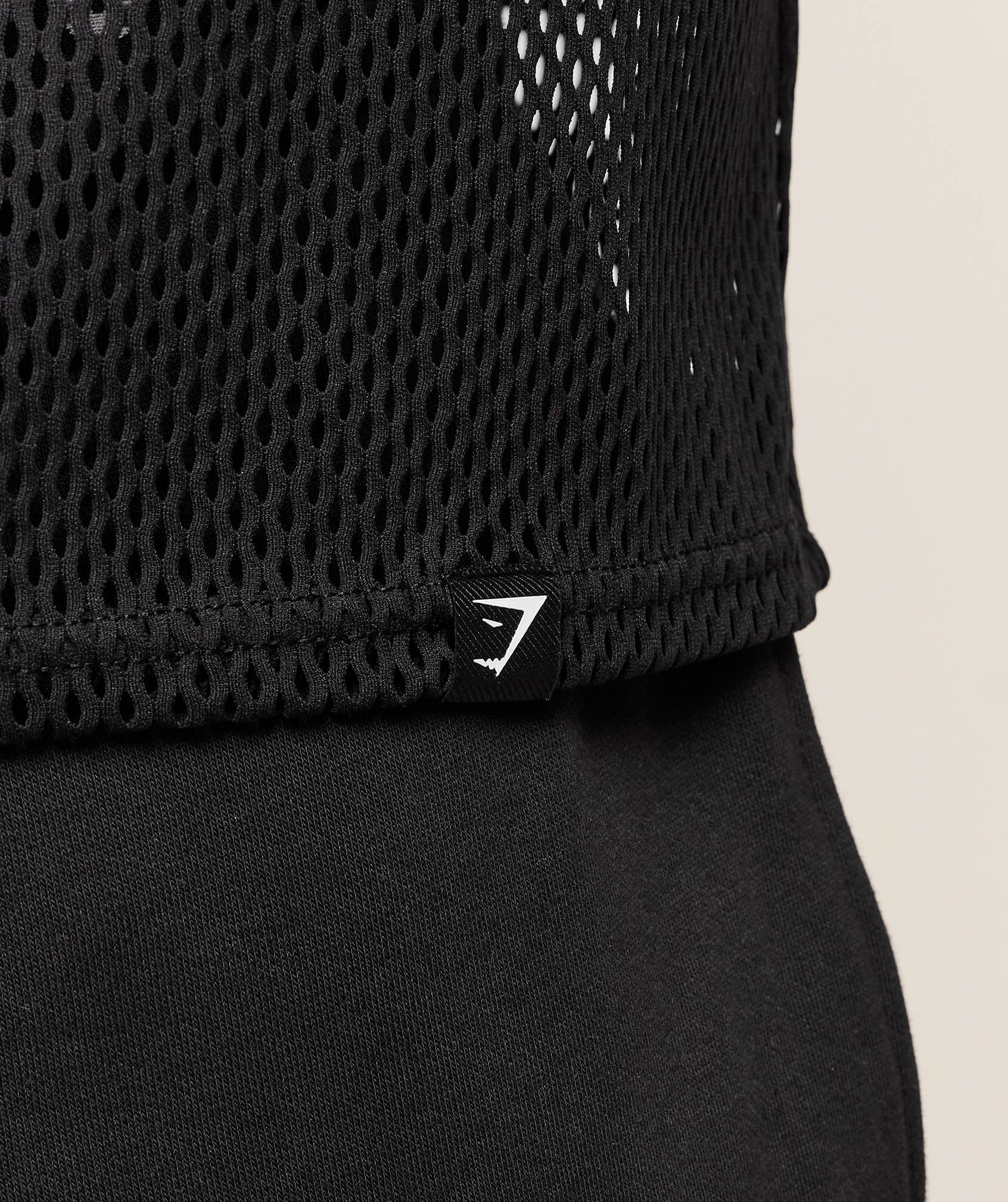 Mesh Oversized Tank - Black