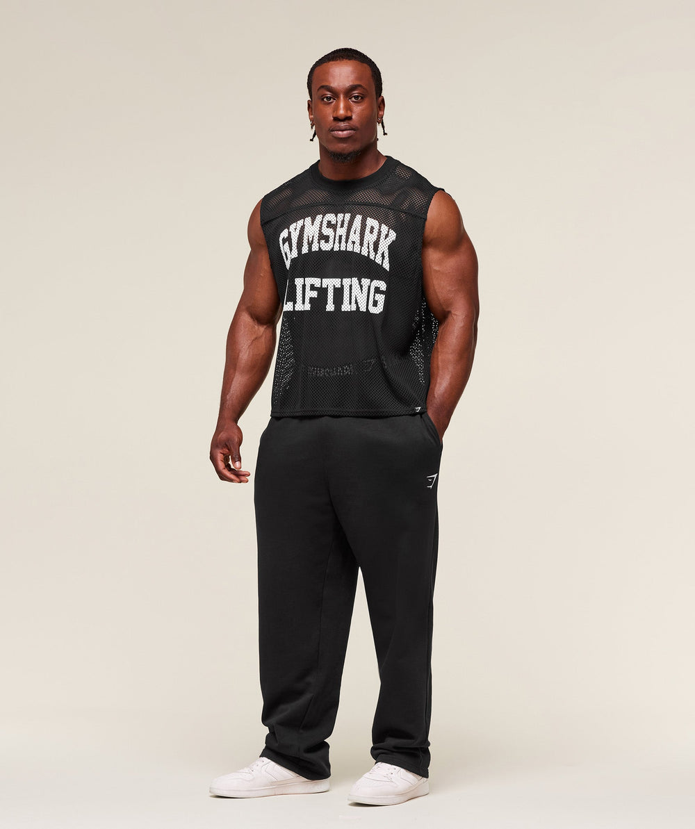 Mesh Oversized Tank - Black