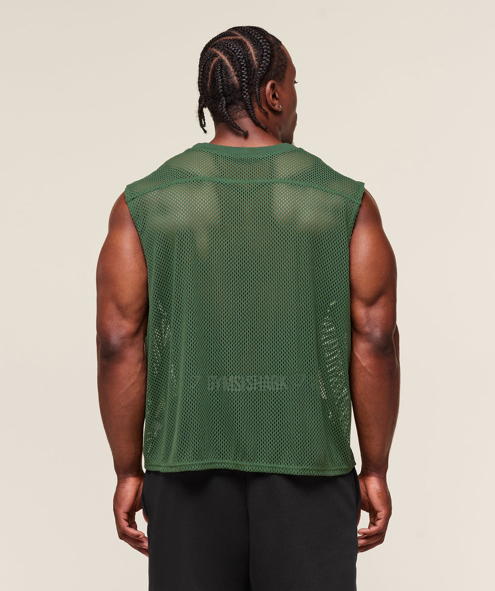 Mesh Oversized Tank - Classic Green