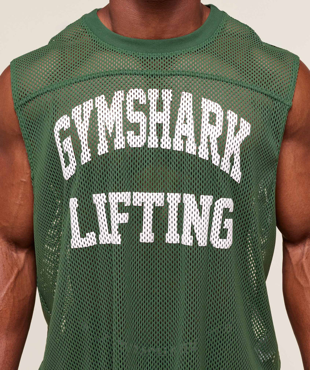 Mesh Oversized Tank - Classic Green