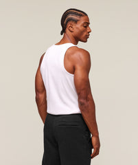Premium Ribbed Tank - White