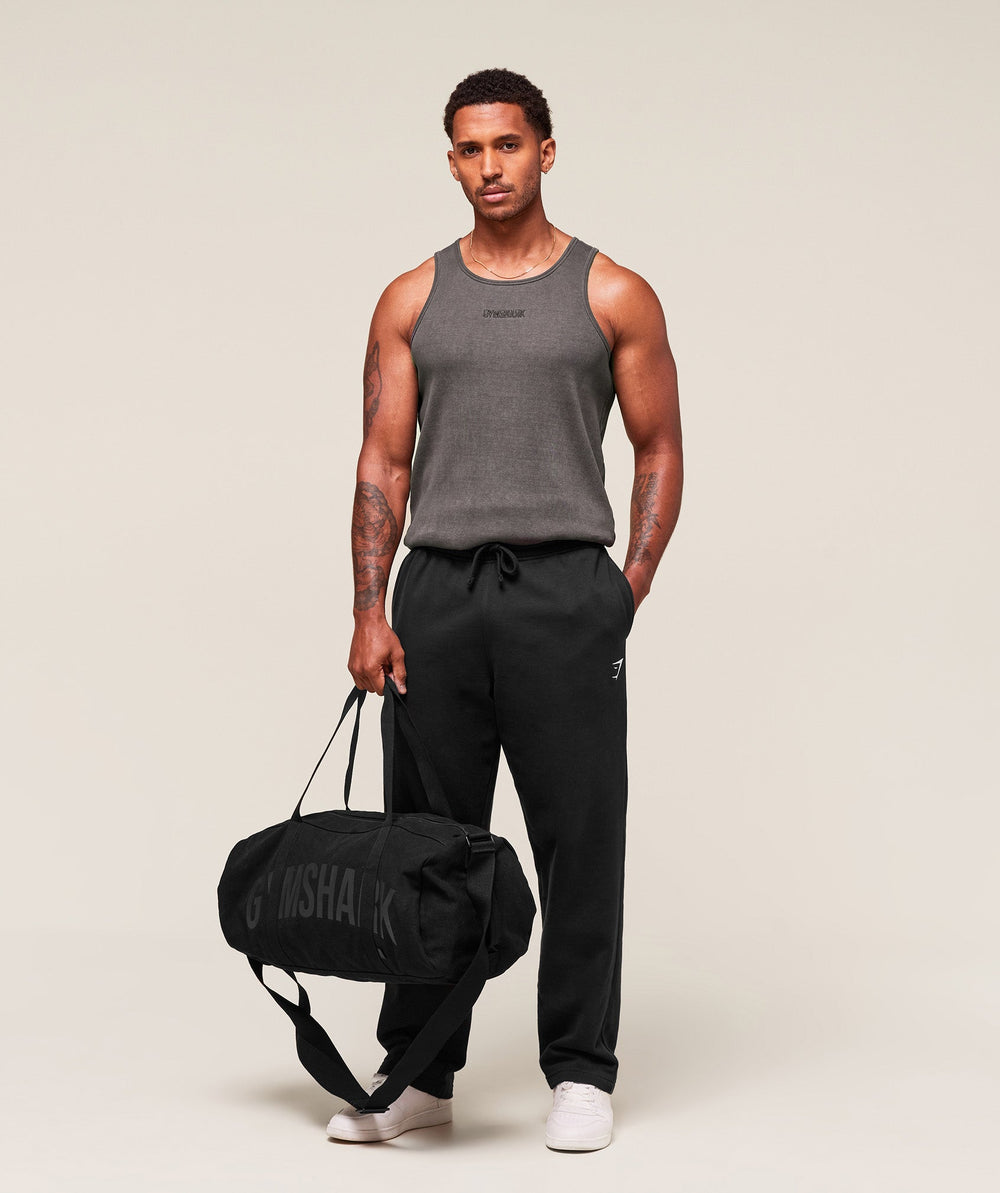 Washed Premium Ribbed Tank - Onyx Grey