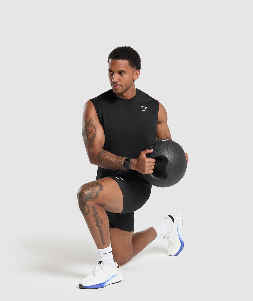 Oversized Performance Tank - Black