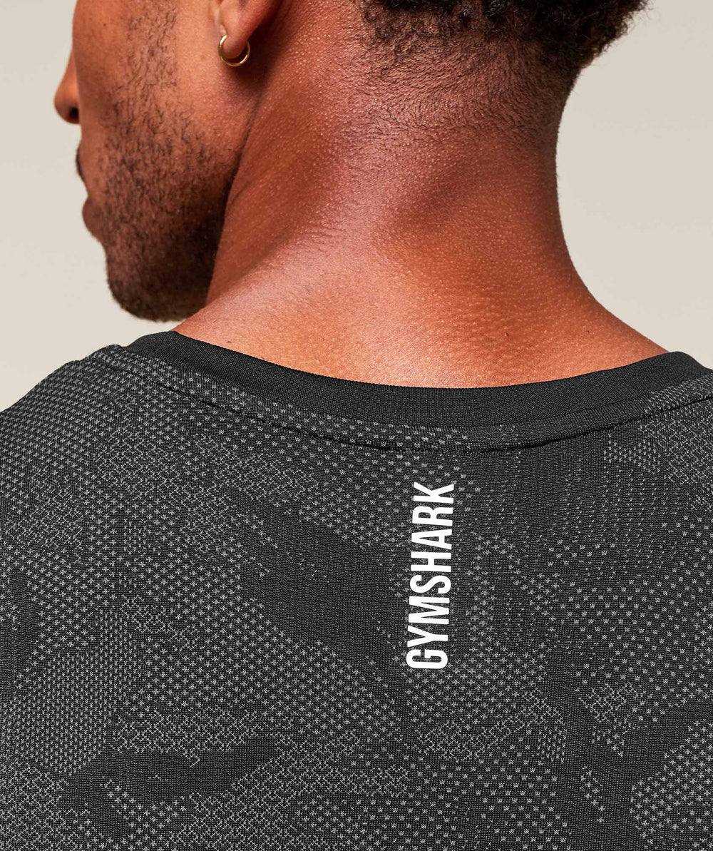 Geo Seamless Tank - Black/Charcoal Grey