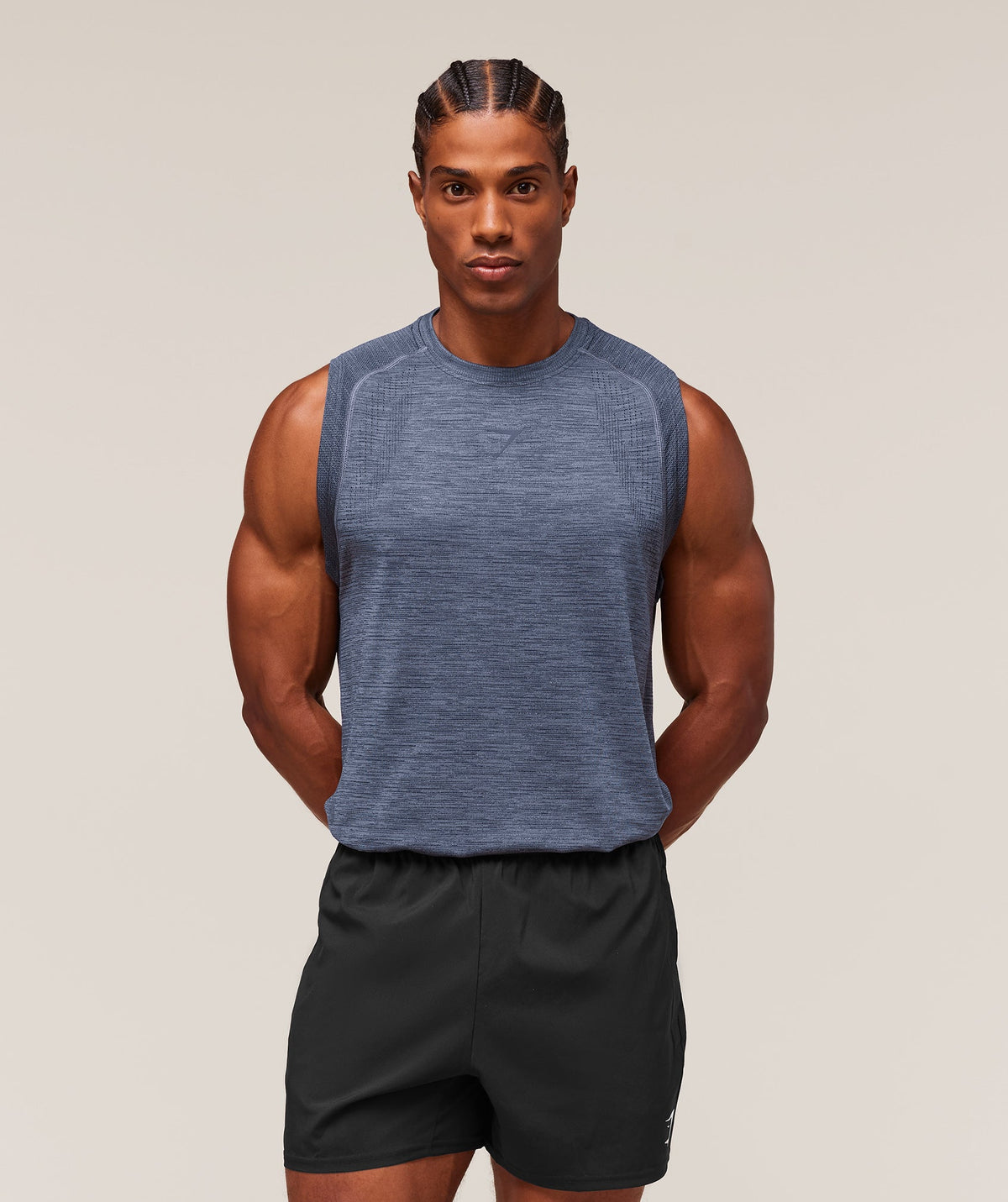 Versatile Seamless Tank - Iron Blue/Navy