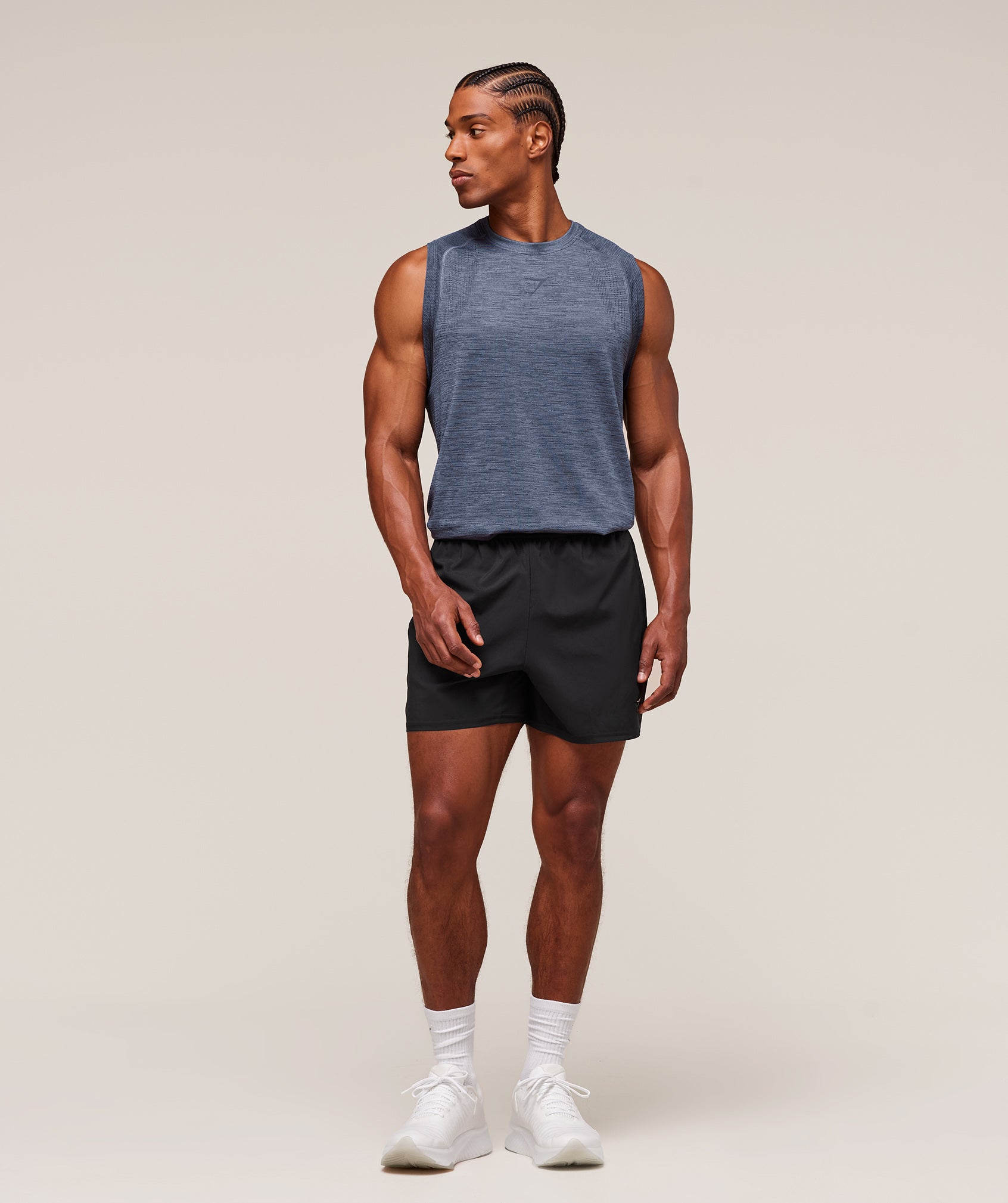 Versatile Seamless Tank - Iron Blue/Navy