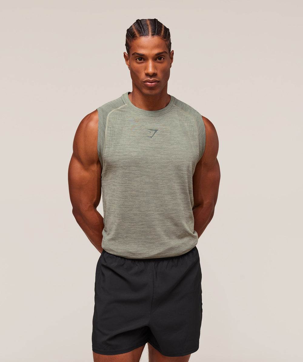 Versatile Seamless Tank - Chalk Green/Slate Teal