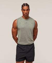 Versatile Seamless Tank - Chalk Green/Slate Teal