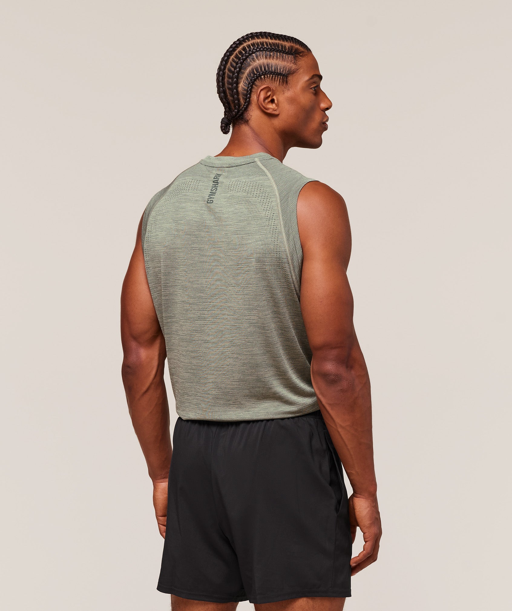 Versatile Seamless Tank - Chalk Green/Slate Teal
