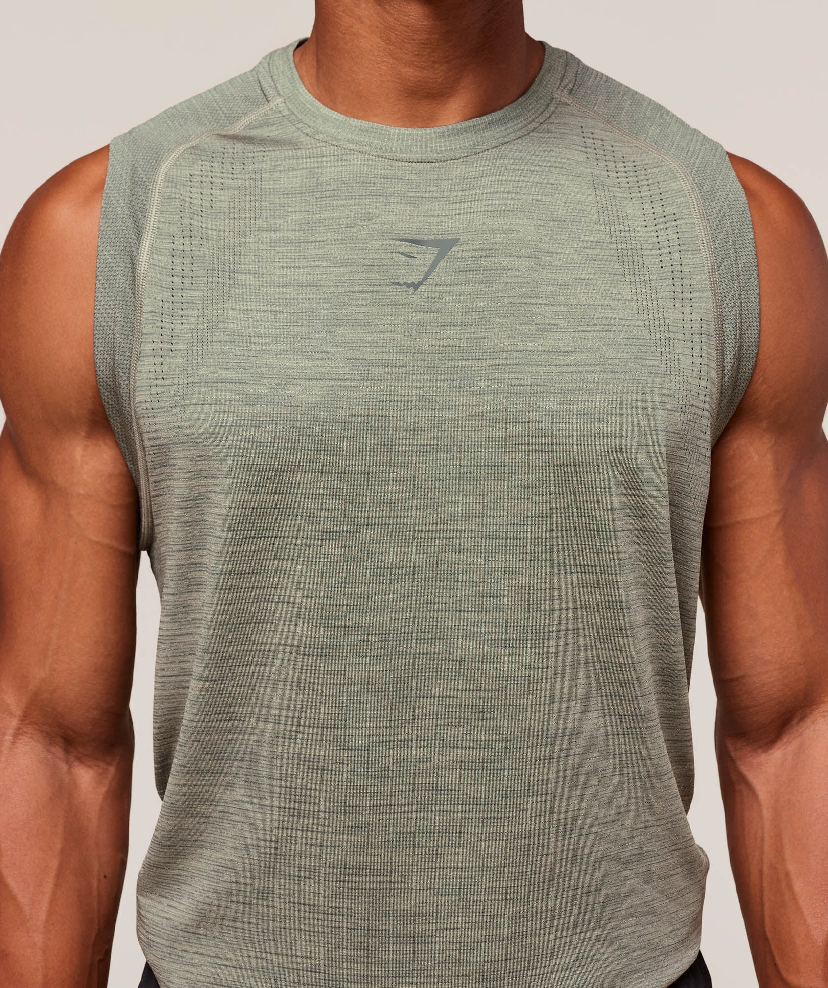 Versatile Seamless Tank - Chalk Green/Slate Teal