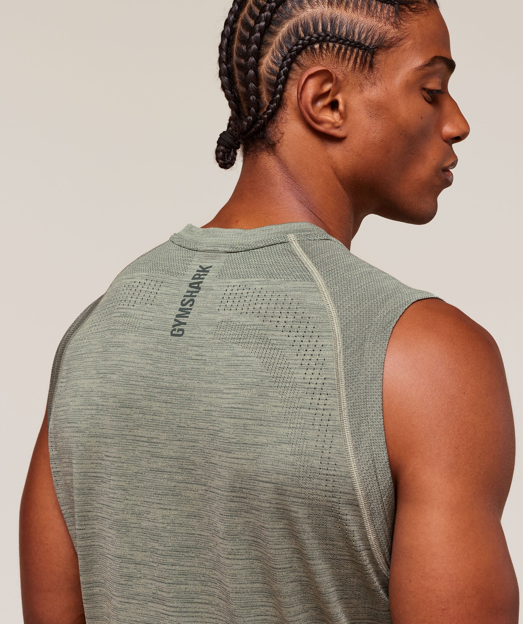 Versatile Seamless Tank - Chalk Green/Slate Teal