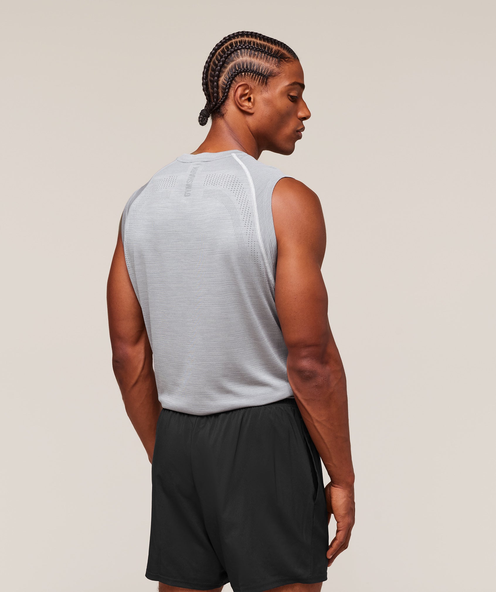 Versatile Seamless Tank - Light Grey/Smokey Grey