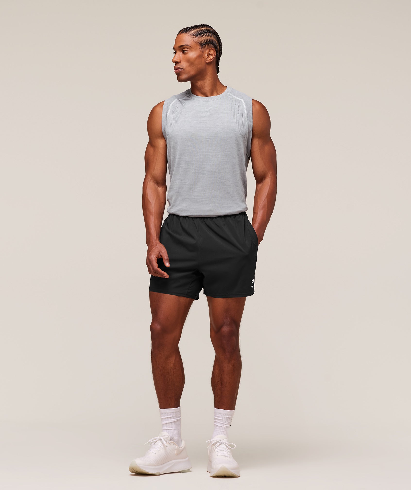 Versatile Seamless Tank - Light Grey/Smokey Grey