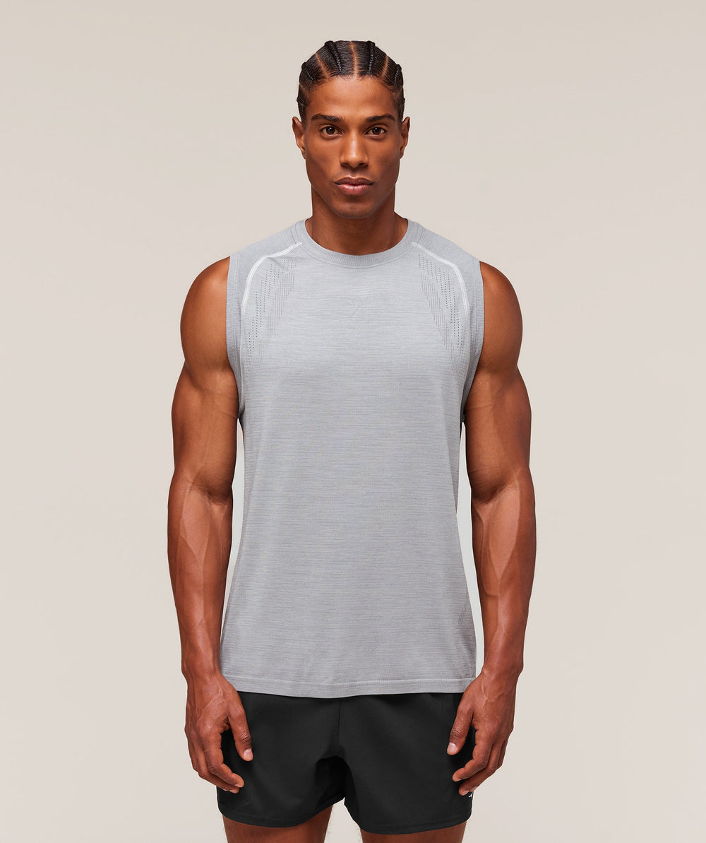 Versatile Seamless Tank - Light Grey/Smokey Grey