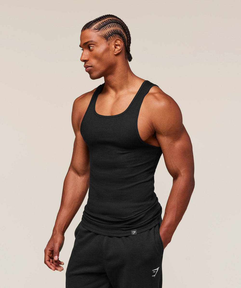 Ribbed Tank 3 Pack - Black