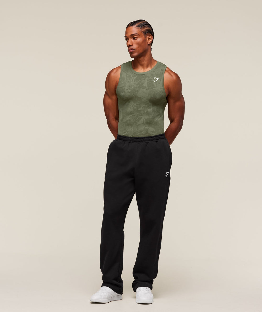 Geo Seamless Tank - Core Olive/Deep Olive Green