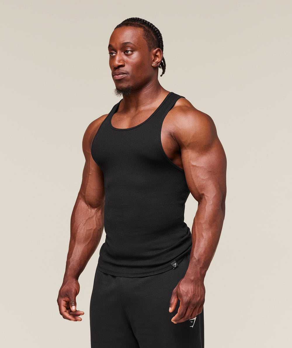 Ribbed Tank 3pk - White/Black/Stone Grey Marl