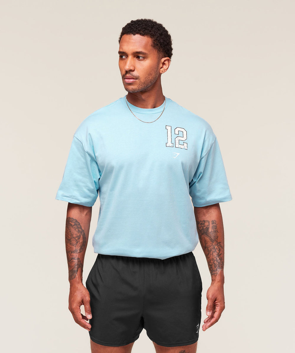 Collegiate Graphic T-shirt - Athletic Light Blue