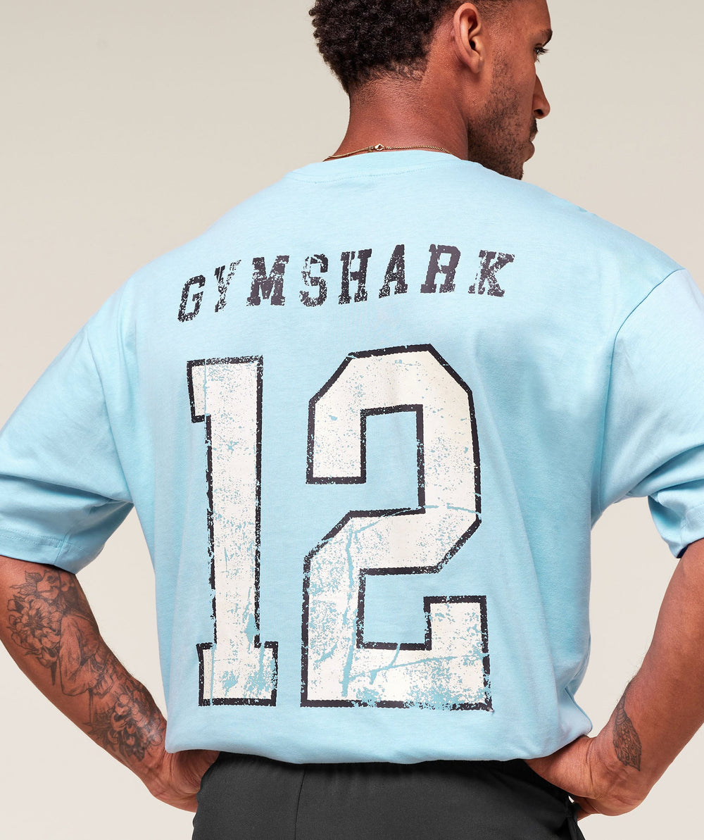 Collegiate Graphic T-shirt - Athletic Light Blue