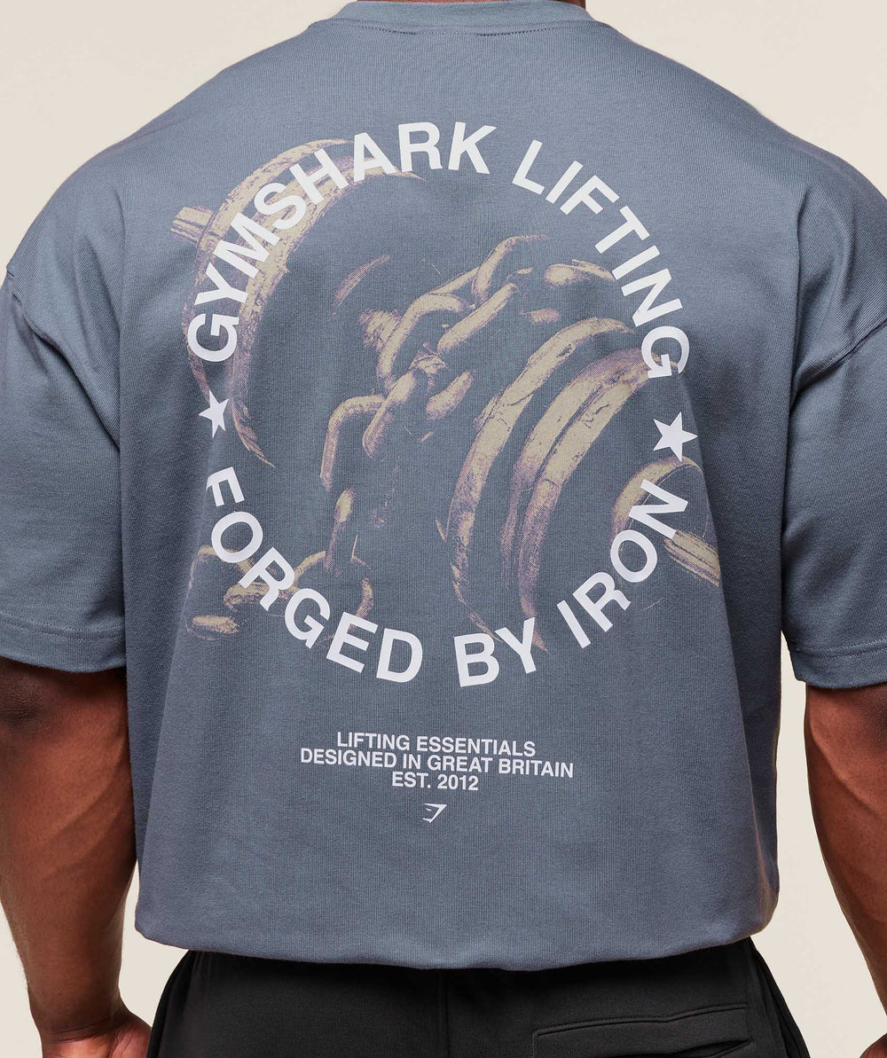 Forged By Iron T-Shirt - Iron Blue