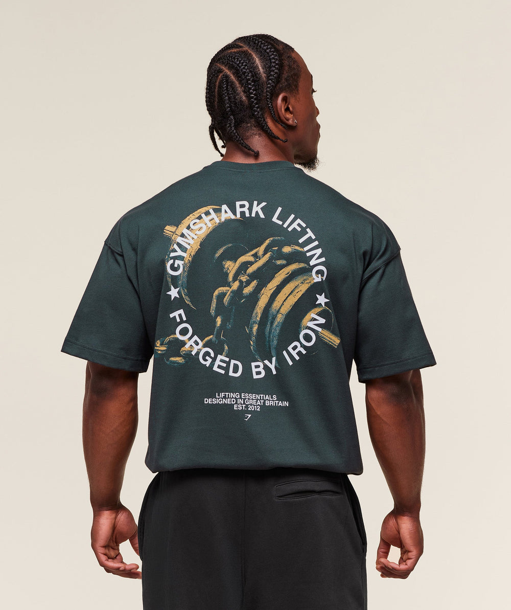 Forged By Iron T-Shirt - Darkest Teal