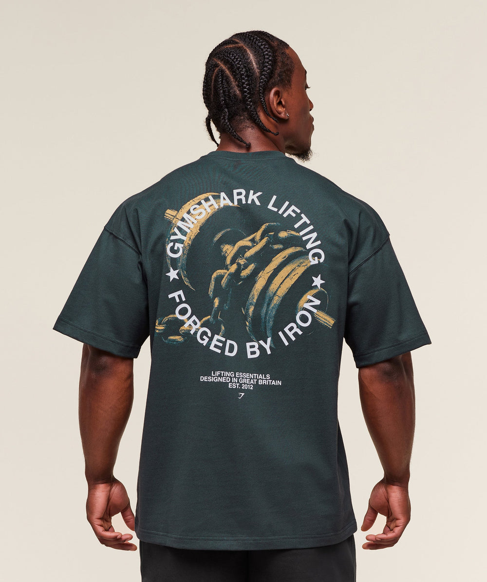 Forged By Iron T-Shirt - Darkest Teal
