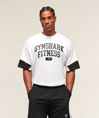 Varsity Oversized T-Shirt - White