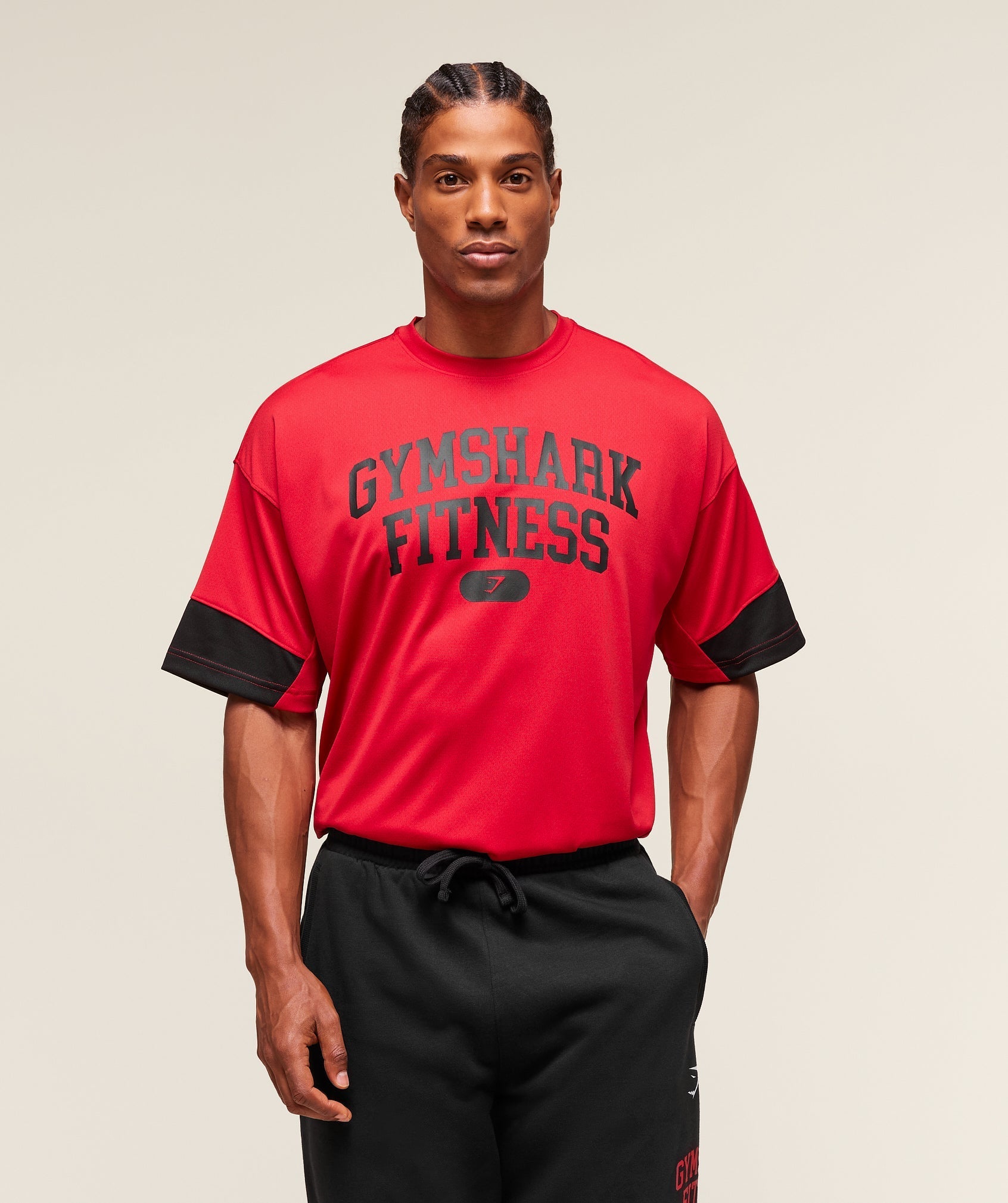 Varsity Oversized T-Shirt - Conditioning Red
