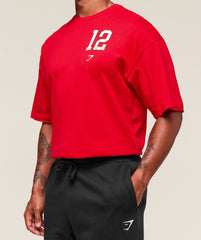 Collegiate Graphic T-shirt - Athletic Red